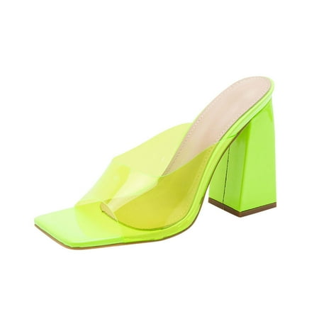 Slippers For Women Ladies Fashion Transparent Solid Color Square Toe Thick High Heel Slippers
Slippers For Women Ladies Fashion Transparent Solid Color Square Toe Thick High Heel Slippers