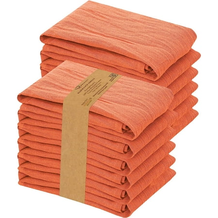 RUVANTI 12 Pack Flour Sack Towels 28x28 inch 100% Ring Spun Cotton Tea Towels Machine Washable. Highly Absorbent Perfect for Dish Drying Cleaning -Orange
RUVANTI 12 Pack Flour Sack Towels 28x28 inch 100% Ring Spun Cotton Tea Towels Machine Washable. Highly Absorbent Perfect for Dish Drying Cleaning -Orange