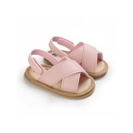 Colisha Infant Sandals Cross Strap Crib Shoes Soft Sole Flat Sandal Dress Non-Slip First Walkers Summer Pink 18-24 months
Colisha Infant Sandals Cross Strap Crib Shoes Soft Sole Flat Sandal Dress Non-Slip First Walkers Summer Pink 18-24 months