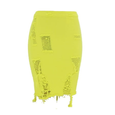 Cathalem Corset Skirt Skirt Pencil Waist Womens Distressed Jean Ripped Denim Mini High Ladies Skirt Fitted Bed Skirt Skirt Yellow X-Large
Cathalem Corset Skirt Skirt Pencil Waist Womens Distressed Jean Ripped Denim Mini High Ladies Skirt Fitted Bed Skirt Skirt Yellow X-Large