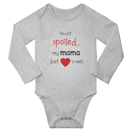 I m Not Spoiled My Mama Just Loves Me Cute Baby Long Sleeve Jumpsuits Boy Girl Unisex (Gray 6M)
I m Not Spoiled My Mama Just Loves Me Cute Baby Long Sleeve Jumpsuits Boy Girl Unisex (Gray 6M)