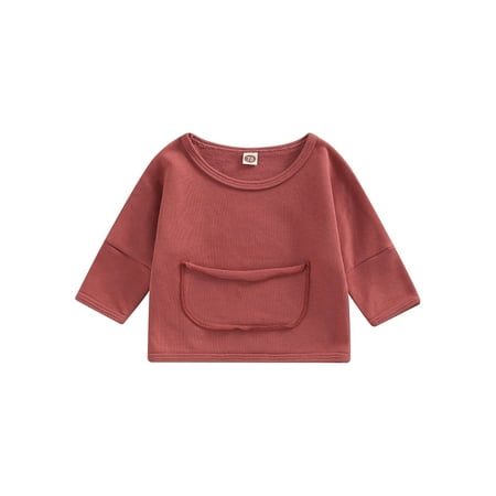 IZhansean Toddler Baby Boys Girls Pullover Sweatshirt with Pockets Long Sleeve Sweater Tops Kids Fall Clothes Brownish Red 0-6 Months
IZhansean Toddler Baby Boys Girls Pullover Sweatshirt with Pockets Long Sleeve Sweater Tops Kids Fall Clothes Brownish Red 0-6 Months