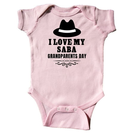 Inktastic Grandparents Day I Love My Saba Gift Baby Boy or Baby Girl Bodysuit