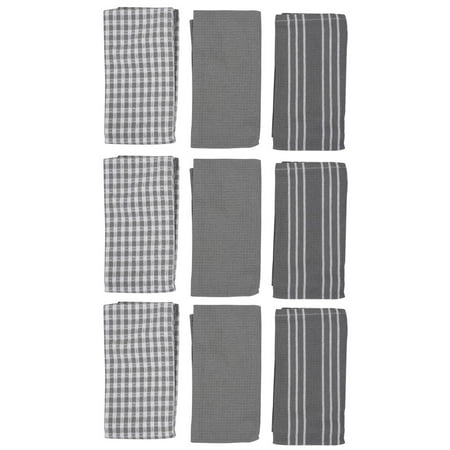 Classic Kitchen Towels 100% Natural Cotton The Best Tea Towels Dish Cloth 18 x 25 Inch 9 Pack White with Grey Stripe
Classic Kitchen Towels 100% Natural Cotton The Best Tea Towels Dish Cloth 18 x 25 Inch 9 Pack White with Grey Stripe
