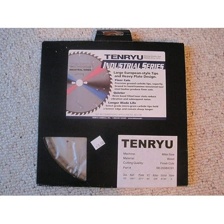 Tenryu IW-25580CB1 10 Miter Saw Finish Cut Blade 80T 5/8 Arbor