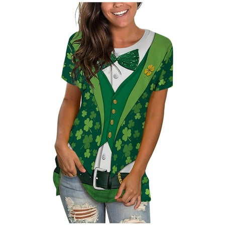 REORIAFEE Women s Long Sleeve St Patricks Cute Clover Print Casual Flare Dress Gym Shirts Flowy Blouse Casual St. Patrick s Day Print Pullover Short Sleeve T-Shirt Green XL
REORIAFEE Women s Long Sleeve St Patricks Cute Clover Print Casual Flare Dress Gym Shirts Flowy Blouse Casual St. Patrick s Day Print Pullover Short Sleeve T-Shirt Green XL