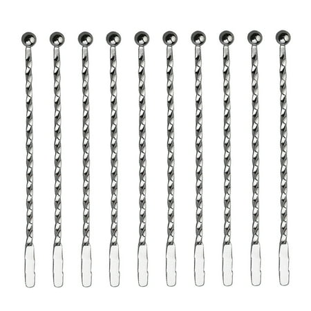 OUNONA 10pcs 304 Stainless Steel Cocktail Stirring Stick Spiral Bartender Stir Martini Stirrer for Drink Beverage (Silver)
OUNONA 10pcs 304 Stainless Steel Cocktail Stirring Stick Spiral Bartender Stir Martini Stirrer for Drink Beverage (Silver)