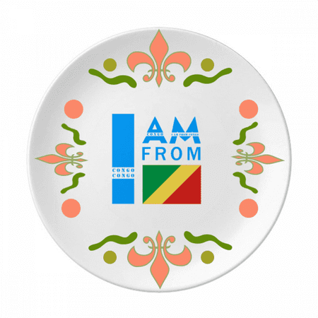 

I Am From Congo Art Deco Fashion Flower Ceramics Plate Tableware Dinner Dish