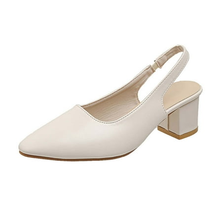 TUOBARR Heels Women s Fashion Casual Comfortable Middle-heel Pointed Toe Solid Color Sandals Beige
TUOBARR Heels Women s Fashion Casual Comfortable Middle-heel Pointed Toe Solid Color Sandals Beige