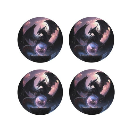 Coasters Set of 4 - Cool Dragon Colorful Moonlight Drink Coasters for Tabletop Protection Leather Coasters for Living Room Decor and Housewarming Gift Round Shape
Coasters Set of 4 - Cool Dragon Colorful Moonlight Drink Coasters for Tabletop Protection Leather Coasters for Living Room Decor and Housewarming Gift Round Shape