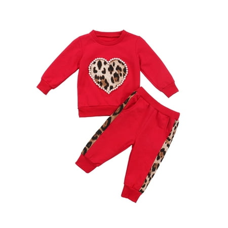 Sunisery Kids Baby Girl Winter Clothes Leopard Love Heart Long Sleeve Shirts Top and Pants Fall Tracksuit Outfit
Sunisery Kids Baby Girl Winter Clothes Leopard Love Heart Long Sleeve Shirts Top and Pants Fall Tracksuit Outfit