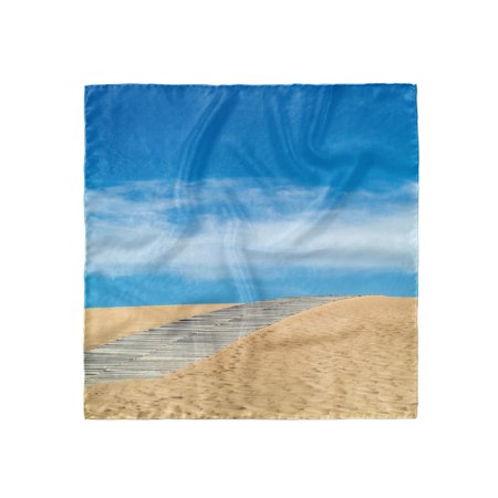 Beach Head Scarf, Path over Golden Sand, Head Wrap, 3 Sizes, by Ambesonne