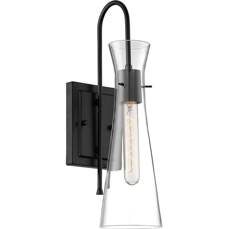 YIGOU 60/6877 Bahari 1 Light Wall Sconce Fixture Black