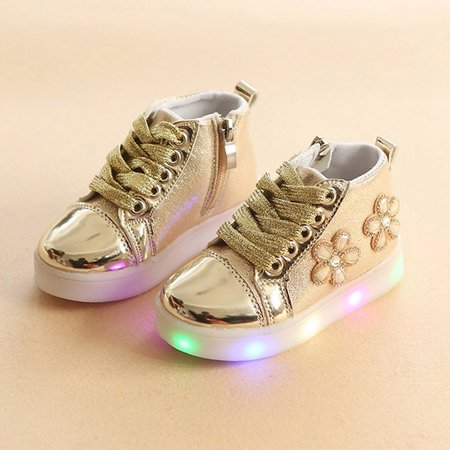Zanvin Kids Sneakers on Clearance Children Baby Girls Floral Crystal Led Light Luminous Running Sport Boots Shoes Gold 28
Zanvin Kids Sneakers on Clearance Children Baby Girls Floral Crystal Led Light Luminous Running Sport Boots Shoes Gold 28