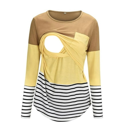 Julycc Maternity Womens Striped Long Sleeve Tops Pregnant Breastfeeding Shirts Blouse
Julycc Maternity Womens Striped Long Sleeve Tops Pregnant Breastfeeding Shirts Blouse