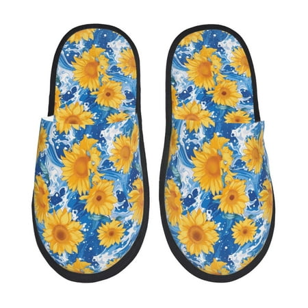 Sikiie Ocean Wave Sunflower Fuzzy Slip-on Slippers Warm Cozy Soft Lightweight Memory Foam Indoor House ShoesLarge
Sikiie Ocean Wave Sunflower Fuzzy Slip-on Slippers Warm Cozy Soft Lightweight Memory Foam Indoor House ShoesLarge