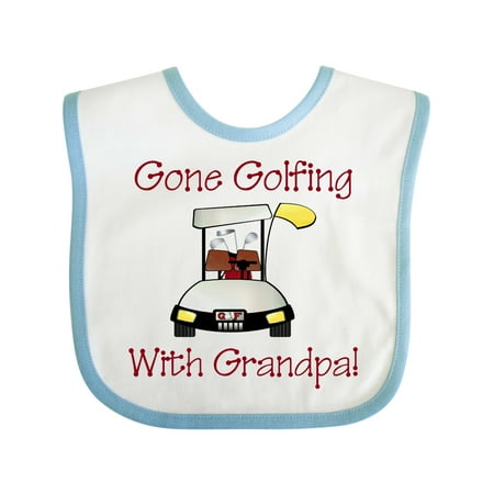 Inktastic Gone Golfing with Grandpa Gift Baby Boy Bib