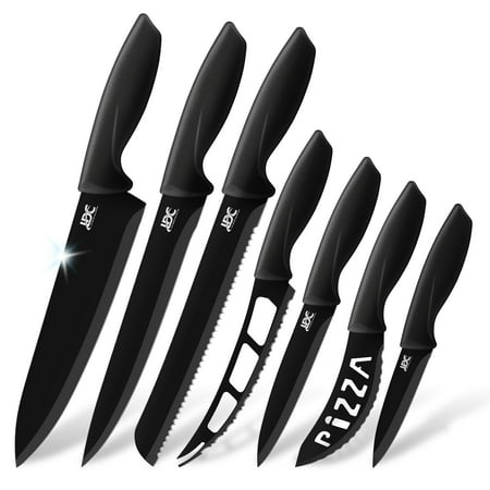 Lux Decor Collection Kitchen Knife Set 7 Pieces Stainless Steel