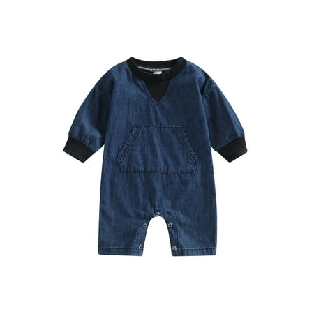 Vera Natura Kid Baby Boy Romper Long Sleeve Round Neck Big Front Pocket Patchwork Casual Fall Spring Long Jumpsuit
Vera Natura Kid Baby Boy Romper Long Sleeve Round Neck Big Front Pocket Patchwork Casual Fall Spring Long Jumpsuit