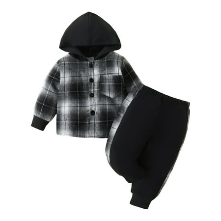 Youmylove Toddler Boys Girls Long Sleeve Plaid Printed T-Shirt Hooded Tops Pants Outfits Baby Child Playwear
Youmylove Toddler Boys Girls Long Sleeve Plaid Printed T-Shirt Hooded Tops Pants Outfits Baby Child Playwear