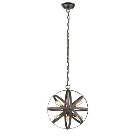 RADIANCE Goods Industrial-Style 6 Light Rubbed Bronze Ceiling Pendant 17 Wide
RADIANCE Goods Industrial-Style 6 Light Rubbed Bronze Ceiling Pendant 17 Wide