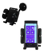 Gomadic Brand Flexible Car Auto Windshield Holder Mount designed for the Dell Venue Pro - Gooseneck Suction Cup Style Cradle