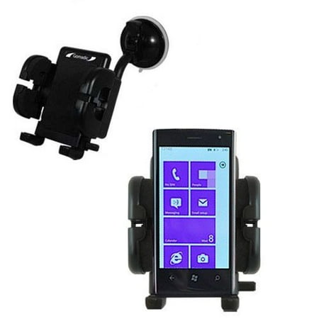 Gomadic Brand Flexible Car Auto Windshield Holder Mount designed for the Dell Venue Pro - Gooseneck Suction Cup Style Cradle