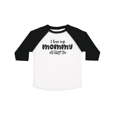 Inktastic I Love My Mommy with Hearts Gift Toddler Boy or Toddler Girl T-Shirt