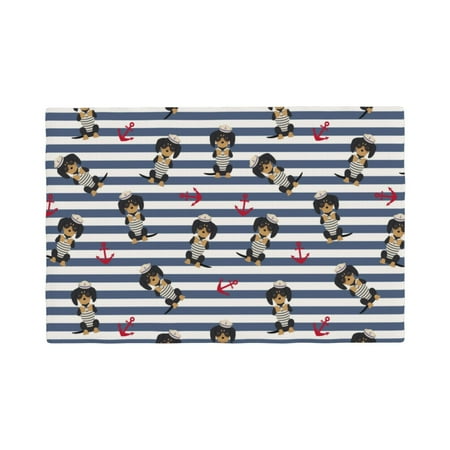Placemats Set of 6 Dachshund puppy anchors stripe Place mats for Dining Table Indoor/Outdoor Cute Heat Resistant Washable Table Mats(18 x 12 ) 
Placemats Set of 6 Dachshund puppy anchors stripe Place mats for Dining Table Indoor/Outdoor Cute Heat Resistant Washable Table Mats(18 x 12 )