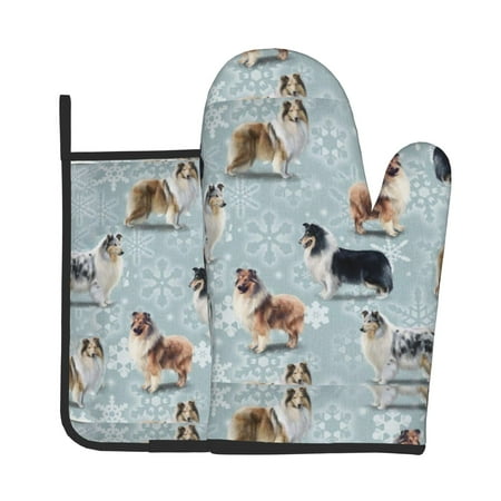 Oven Gloves Hot Pads For Kitchen Decor The Rough Collie Christmas Heat Resistant 2pcs For Cooking Baking Bbq
Oven Gloves Hot Pads For Kitchen Decor The Rough Collie Christmas Heat Resistant 2pcs For Cooking Baking Bbq