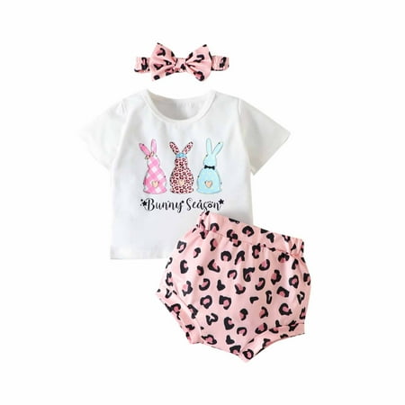 Odeerbi Toddler Bunny Outfit Baby Boys Girls Easter Lovely Embroidered Outfit Candy Color T-shirt Shorts Headband Suit Pink
Odeerbi Toddler Bunny Outfit Baby Boys Girls Easter Lovely Embroidered Outfit Candy Color T-shirt Shorts Headband Suit Pink