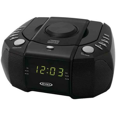Dual Alarm Clock AM/FM Stereo Radio with Top-Loading CD Play