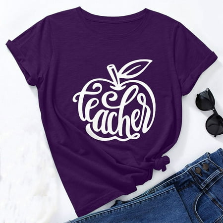 OKBOP Scrub Tops Fashion Loose Round Neck Pullover Bottoming Teacher S Day Cute Print Short Sleeve T-Shirt Womens Blouses for Work Professional Black Shirt
OKBOP Scrub Tops Fashion Loose Round Neck Pullover Bottoming Teacher S Day Cute Print Short Sleeve T-Shirt Womens Blouses for Work Professional Black Shirt