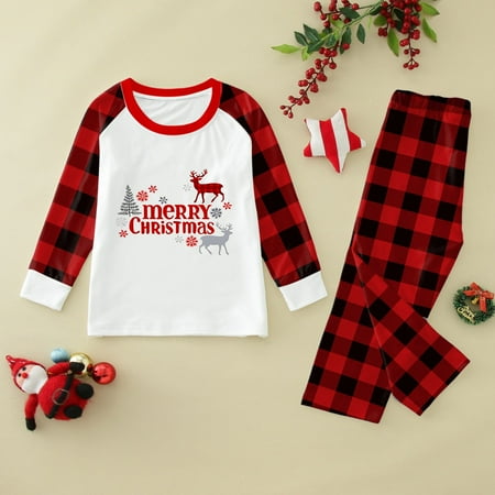 Family Pajama Set Christmas Pajamas Check Print Pajama Set Childrens