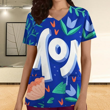Gaecuw Scrub Tops Women Plus Size Mothers Day Tops With Pockets Blouses Short Sleeve T Shirts Regular Fit Pullover Tees T-Shirts Abstract Print Tops V Neck Blouses Casual T Shirts Summer Tees Tops
Gaecuw Scrub Tops Women Plus Size Mothers Day Tops With Pockets Blouses Short Sleeve T Shirts Regular Fit Pullover Tees T-Shirts Abstract Print Tops V Neck Blouses Casual T Shirts Summer Tees Tops