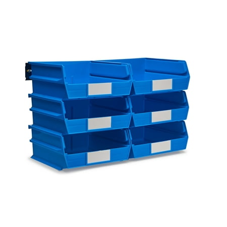 Triton Products® LocBin 8-Piece Wall Storage Unit with 10-7/8 L x 11 W x 5 H Interlocking Poly Bins 6ct Wall Mount Rails 8-3/4 L with Hardware 2pk
Triton Products® LocBin 8-Piece Wall Storage Unit with 10-7/8 L x 11 W x 5 H Interlocking Poly Bins 6ct Wall Mount Rails 8-3/4 L with Hardware 2pk