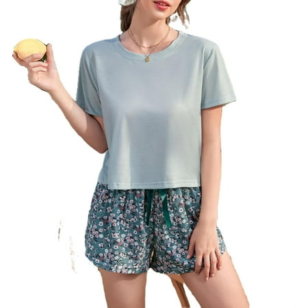 Casual Ditsy Floral Print Round Neck Short Sets Short Sleeve Multicolor Womens Pajama Sets (Women s)
Casual Ditsy Floral Print Round Neck Short Sets Short Sleeve Multicolor Womens Pajama Sets (Women s)