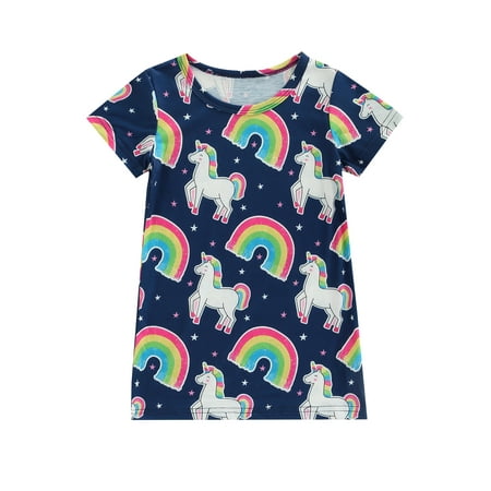 aturustex Toddler Girls Dress Crew Neck Short Sleeve Cartoon Unicorn Rainbow Printed Casual Loose Bodysuit Skirt Summer Clothes
aturustex Toddler Girls Dress Crew Neck Short Sleeve Cartoon Unicorn Rainbow Printed Casual Loose Bodysuit Skirt Summer Clothes