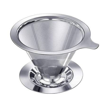 MATHOWAL Coffee Filter Holder,Pour Over Coffee Dripper Stainless Steel Coffee Filter Reusable Pour Over Coffee Filter
MATHOWAL Coffee Filter Holder,Pour Over Coffee Dripper Stainless Steel Coffee Filter Reusable Pour Over Coffee Filter