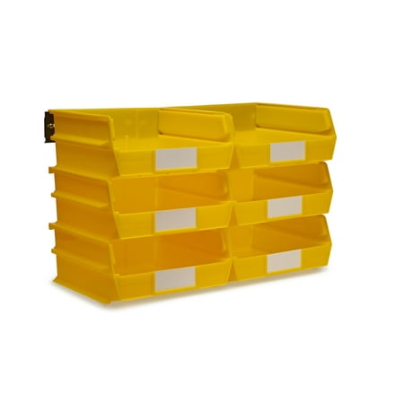 Triton Products® LocBin 8-Piece Wall Storage Unit with 10-7/8 L x 11 W x 5 H Interlocking Poly Bins 6ct Wall Mount Rails 8-3/4 L with Hardware 2pk
Triton Products® LocBin 8-Piece Wall Storage Unit with 10-7/8 L x 11 W x 5 H Interlocking Poly Bins 6ct Wall Mount Rails 8-3/4 L with Hardware 2pk