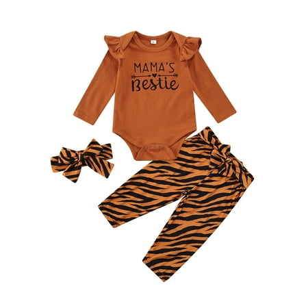 Gureui Infant Newborn Baby Girl Boy Spring Autumn Clothes Sets Long Sleeve Letter Bodysuits Leopard Elastic Pants Headband 3PCs Outfits
Gureui Infant Newborn Baby Girl Boy Spring Autumn Clothes Sets Long Sleeve Letter Bodysuits Leopard Elastic Pants Headband 3PCs Outfits
