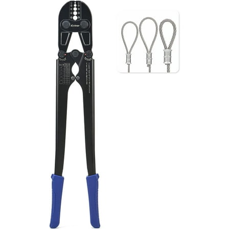 iCrimp Wire Rope Crimping Tool for Aluminum Oval Sleeves Stop Sleeves Crimp Ferrules Crimping Loop sleeve From 1/16 inch to 3/16 inch-24 inch Length
iCrimp Wire Rope Crimping Tool for Aluminum Oval Sleeves Stop Sleeves Crimp Ferrules Crimping Loop sleeve From 1/16 inch to 3/16 inch-24 inch Length