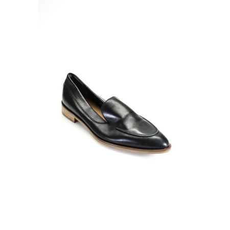 Everlane Womens Leather Wooden Outsole Loafers Black 8.5