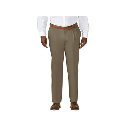 Haggar Men's Big & Tall Work to Weekend®Khaki Pleat Pant Classic Fit 41714957524