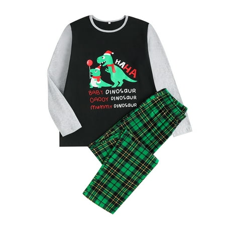 Genuiskids Christmas Family Pjs Matching Sets Long Sleeve Dinosaur Letter Print Tops + Plaid Pants Set
Genuiskids Christmas Family Pjs Matching Sets Long Sleeve Dinosaur Letter Print Tops + Plaid Pants Set