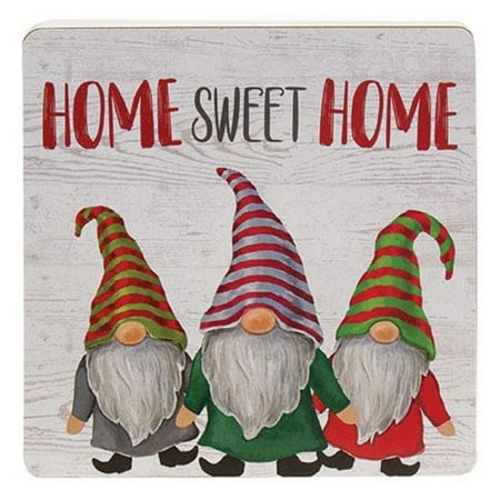 CWI Gifts Gnome For Christmas Wood Block 3 Asstd.