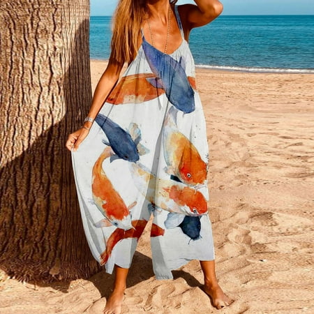 JNGSA Women s Hawaii Baggy Jumpsuit Casual Cami Pajamas Wide Leg Long Pants Plus Size Beach Outfits for Women White
JNGSA Women s Hawaii Baggy Jumpsuit Casual Cami Pajamas Wide Leg Long Pants Plus Size Beach Outfits for Women White