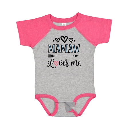 Inktastic Mamaw Loves Me Grandchild Gift Baby Girl Bodysuit