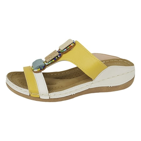 Jungdeepe Ladies Summer Solid Colour Pearl Hollow Breathable Slope With Thick Bottom Large Size Sandals Size 6 Summer Shoes for Women Closed Toe Jasmine Flip Flops Apparel Shoe Hiking Sandals Womens 8
Jungdeepe Ladies Summer Solid Colour Pearl Hollow Breathable Slope With Thick Bottom Large Size Sandals Size 6 Summer Shoes for Women Closed Toe Jasmine Flip Flops Apparel Shoe Hiking Sandals Womens 8