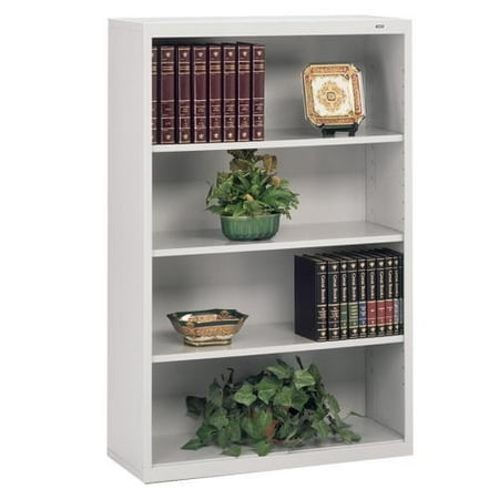 B-53LGY Tennsco Welded Bookcase - 34.5" x 13.5" x 52" - Steel - 4 x Shelf(ves) - Light Gray